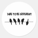 Birds on a wire – dare to be different sticker