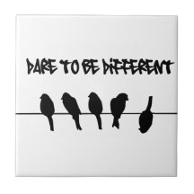 Birds on a wire – dare to be different tile