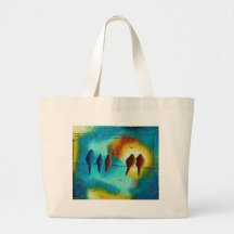 Birds on a Wire from Original Art Tote Bags
