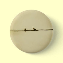 Birds on a Wire in Autumn buttons