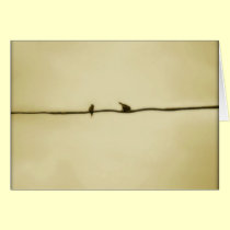 Birds on A Wire in Autumn cards