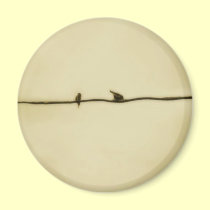 Birds on a Wire in Autumn magnets