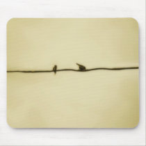 Birds on a Wire in Autumn mousepads