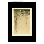Birds on Cherry Tree by Seitei Watanabe 1851- 1918 Greeting Cards