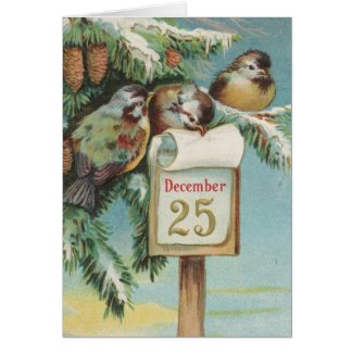 Birds on Decemeber 25th Card