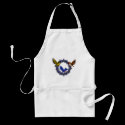 Birds On Flower Wreath Apron