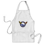 Birds On Flower Wreath Apron