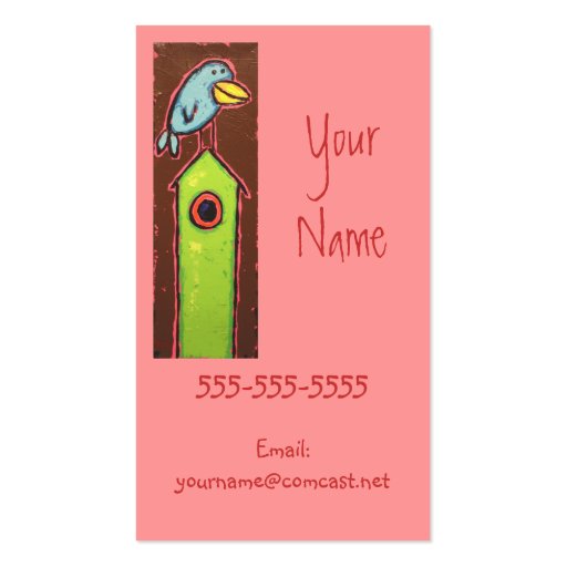 birds on houses business cards (front side)