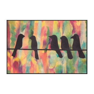 Birds on the Line Canvas Print