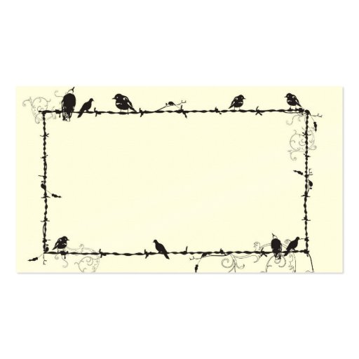 Birds Profile Card Business Card (front side)
