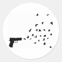 birds round sticker