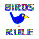 BIRDS RULE Poster posters