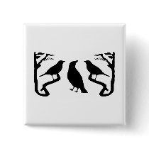 Birds Silhouette Pinback Buttons