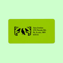 Birds Silhouette labels