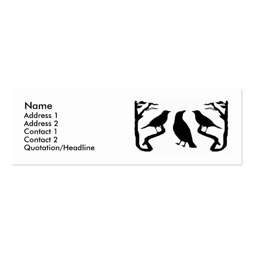 Birds Silhouette Profile Cards Business Card Templates (front side)