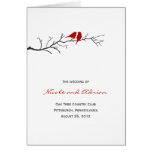 Birds Silhouettes Wedding Program Card