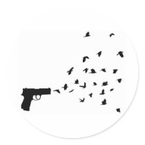 birds round sticker