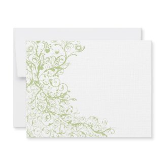 Birds & Swirls #28 Wedding RSVP Response Card invitation