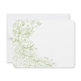 Birds & Swirls #28 Wedding RSVP Response Card invitation