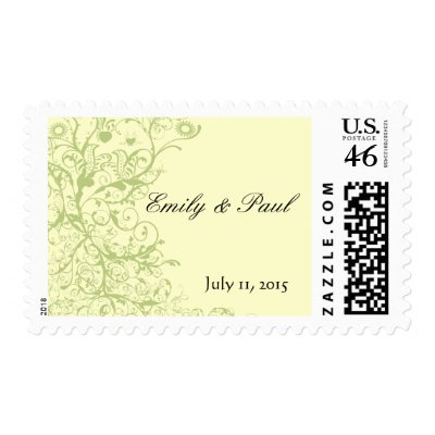 Birds &amp; Swirls Wedding Postage