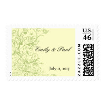 Birds & Swirls Wedding Postage