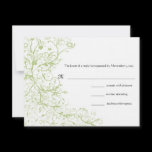Birds & Swirls Wedding RSVP Response Card