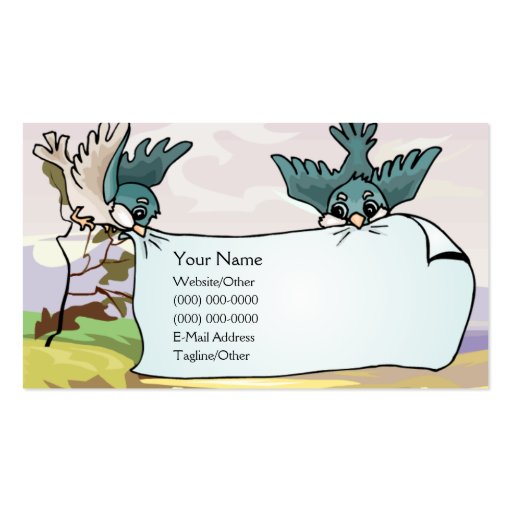 Birds with Banner Business Cards