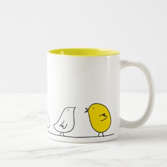 Birds - Yellow mug