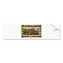 Birdseye Map of Harrisburg, Pennsylvania (1855) Bumper Stickers