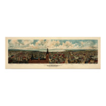 Birdseye Panorama of Milwaukee (1898) Reprint posters