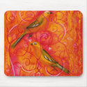 Birdsong Wispy Illustration Mousepad