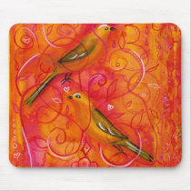 Birdsong Wispy Illustration Mousepad mousepads