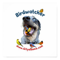 Birdwatcher Dog Poster