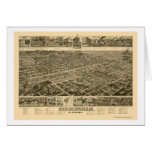 Birmingham, AL Panoramic Map - 1885 Greeting Card
