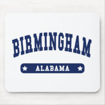 Birmingham Alabama College Style t shirts Mousepad