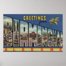 Birmingham, Alabama - Large Letter Scenes Posters