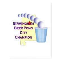 Birmingham Beer Pong Champion Postcards