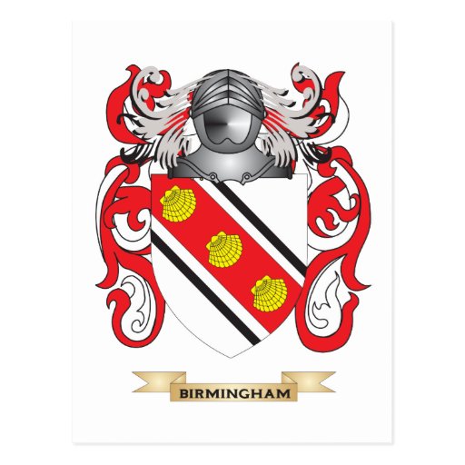 Birmingham Coat of Arms (Family Crest) Post Cards Zazzle