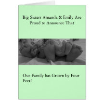 Birth annoucement greeting cards