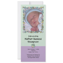 Birth Announcement: Baby Basics Border