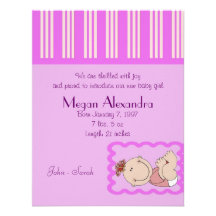 Birth Announcement Baby Girl