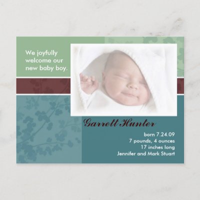 Photo Birth Announcements on Baby Boy Birth Announcement Magnets By Toni