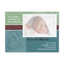 Birth Announcement cards - baby boy postcards by JoyOfLife Birth Announcement cards - baby boy postcards