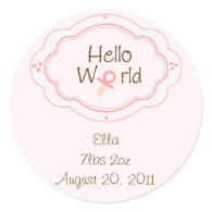 Birth announcement Cupcake Toppers/Stickers