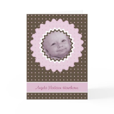 Birth Announcement - Easy to Personalize Greeting Card by cutietoots