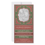 Birth Announcement Elegant Red Green photo cards