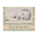 Birth Announcement - Fennel Sage postcards