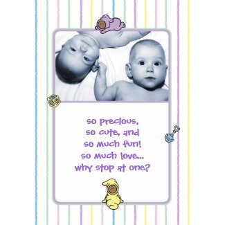 Birth Announcement for Twins card