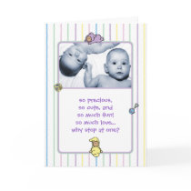 Birth Announcement for Twins cards