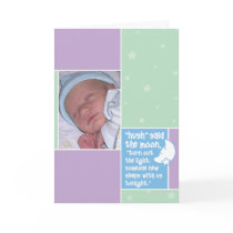 Birth Announcement: Hush Said the Moon cards by cutietoots Birth Announcement: Hush Said the Moon cards